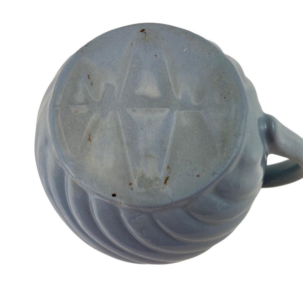 Vintage Blue Swirl Art Deco Ceramic Water Juice Pitcher - Picture 8 of 12